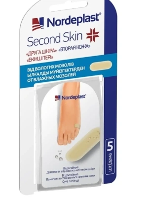 НОРДЕПЛАСТ ВТОРАЯ КОЖА ПЛАСТЫРЬ МОЗОЛЬНЫЙ ГИДРОКОЛЛОИД 20ММX60ММ №5 фото в интернет-аптеке Склад Лекарств