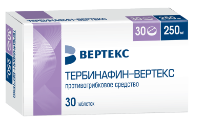 ТЕРБИНАФИН ТАБ 250МГ №30/ВЕРТЕКС/ фото в интернет-аптеке Склад Лекарств