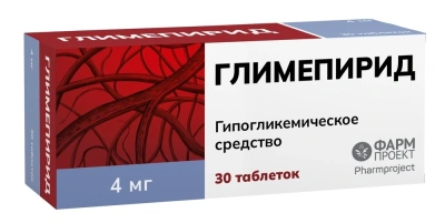 ГЛИМЕПИРИД ТАБ 4МГ №30/ФАРМПРОЕКТ/ фото в интернет-аптеке Склад Лекарств