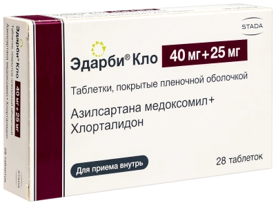 ЭДАРБИ КЛО ТАБ П/О 40МГ+25МГ №28 Д фото в интернет-аптеке Склад Лекарств