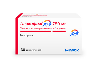 ГЛЮКОФАЖ ЛОНГ ТАБ 750МГ №60 фото в интернет-аптеке Склад Лекарств