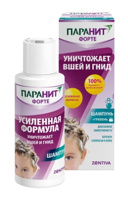 ПАРАНИТ ФОРТЕ УСИЛЕННАЯ ФОРМУЛА ШАМПУНЬ 100МЛ+ГРЕБЕНЬ фото в интернет-аптеке Склад Лекарств