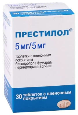 ПРЕСТИЛОЛ ТАБ П/О 5МГ+5МГ №30 фото в интернет-аптеке Склад Лекарств