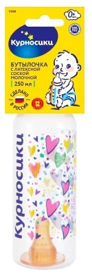 КУРНОСИКИ БУТЫЛОЧКА С ЛАТЕКС СОСКОЙ 250МЛ 0МЕС+ 11088 фото в интернет-аптеке Склад Лекарств