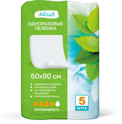 ИКЕНА ПЕЛЕНКИ ВПИТЫВ 60СМX90СМ №5 фото в интернет-аптеке Склад Лекарств