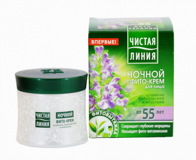 ЧИСТАЯ ЛИНИЯ ФИТО-КРЕМ НОЧНОЙ ШЛЕМНИК МОРОШКА 55+ 45МЛ фото в интернет-аптеке Склад Лекарств