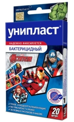 ЛЕЙКОПЛАСТЫРЬ УНИПЛАСТ БАК ДЕТСКИЙ МСТИТЕЛИ N20 фото в интернет-аптеке Склад Лекарств