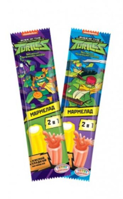 ЧЕРЕПАШКИ НИНДЗЯ GOODФРУКТ КИСЛЫЕ МАРМЕЛАДНЫЕ ПАЛОЧКИ С ДЖЕМОМ И ПУДРОЙ 16Г/КОНФИТРЕЙД/ фото в интернет-аптеке Склад Лекарств