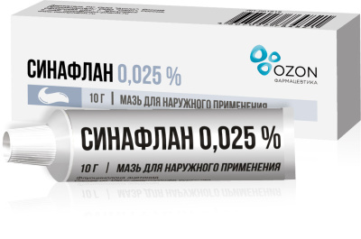 СИНАФЛАН МАЗЬ 0,025% 10Г/ОЗОН/ фото в интернет-аптеке Склад Лекарств