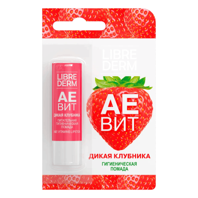 ЛИБРИДЕРМ АЕВИТ ПОМАДА ГИГИЕНИЧ ДИКАЯ КЛУБНИКА 4Г фото в интернет-аптеке Склад Лекарств