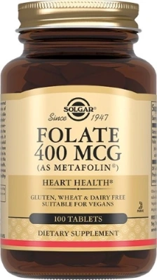 СОЛГАР ФОЛАТ 400МКГ МЕТАФОЛИН ТАБ МАССОЙ 250МГ №100 фото в интернет-аптеке Склад Лекарств