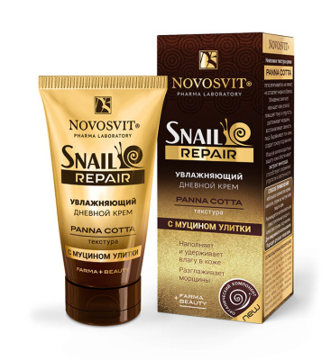 НОВОСВИТ КРЕМ ДНЕВНОЙ УВЛАЖНЯЮЩИЙ PANNA COTTA С МУЦИНОМ УЛИТКИ 50МЛ фото в интернет-аптеке Склад Лекарств