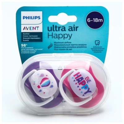 АВЕНТ ПУСТЫШКА СИЛИКОНОВАЯ ULTRA AIR Д/ДЕВОЧЕК 6-18МЕС №2 SCF080/16 фото в интернет-аптеке Склад Лекарств