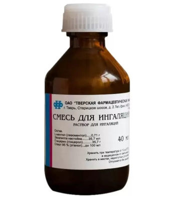 СМЕСЬ Д/ИНГАЛЯЦИЙ ФЛ 40МЛ/ТВЕРСКАЯ/ фото в интернет-аптеке Склад Лекарств