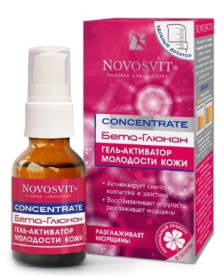 НОВОСВИТ ГЕЛЬ АКТИВАТОР МОЛОДОСТИ КОЖИ БЕТА-ГЛЮКАН 25МЛ фото в интернет-аптеке Склад Лекарств