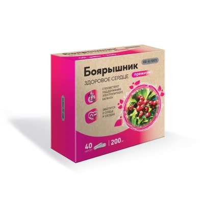 БОЯРЫШНИК ПРЕМИУМ BIOFORTE ЗДОРОВОЕ СЕРДЦЕ КАПС 472,9МГ №40 фото в интернет-аптеке Склад Лекарств