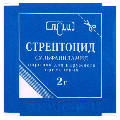 СТРЕПТОЦИД ПОР НАРУЖНО 2Г №1/ЛЮМИ/ фото в интернет-аптеке Склад Лекарств