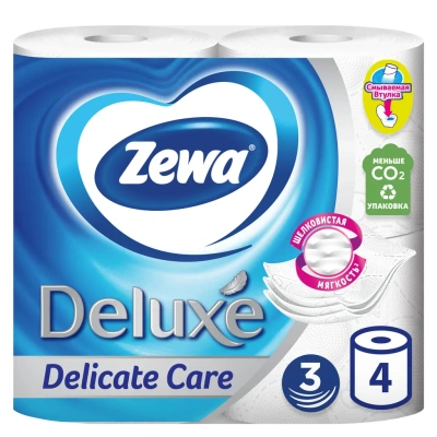 ЗЕВА ДЕЛЮКС БУМАГА ТУАЛЕТНАЯ 3-Х СЛ БЕЛАЯ №4 фото в интернет-аптеке Склад Лекарств