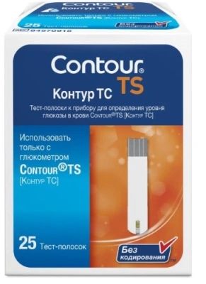 ТЕСТ-ПОЛОСКИ КОНТУР ТС №25 фото в интернет-аптеке Склад Лекарств