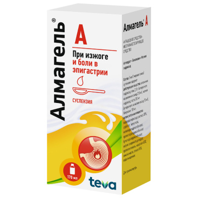 АЛМАГЕЛЬ А СУСП ВНУТРЬ ФЛ 170МЛ фото в интернет-аптеке Склад Лекарств