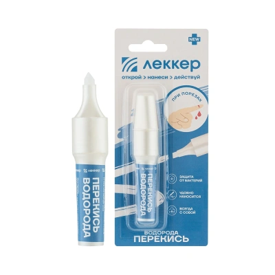 ЛЕККЕР ПЕРЕКИСЬ ВОДОРОДА ФЛОМАСТЕР Р-Р 3% 5МЛ фото в интернет-аптеке Склад Лекарств
