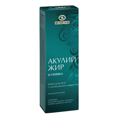 АКУЛИЙ ЖИР КРЕМ ДЛЯ НОГ ПИЯВКА 75МЛ фото в интернет-аптеке Склад Лекарств