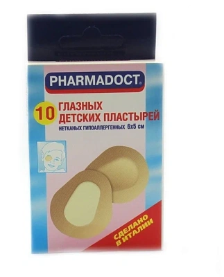ПЛАСТЫРЬ ГЛАЗНОЙ ФАРМАДОКТ ДЕТСКИЙ 6Х5СМ №10 фото в интернет-аптеке Склад Лекарств