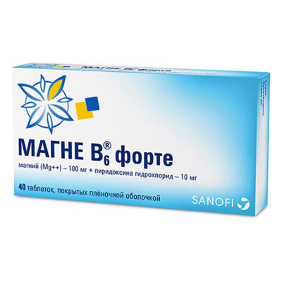МАГНЕ В6 ФОРТЕ ТАБ П/О №40 Д фото в интернет-аптеке Склад Лекарств