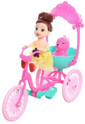ИГРУШКА КУКЛА-МАЛЫШКА АЛИНА С ВЕЛОСИПЕДОМ И ПИТОМЦЕМ ЦВЕТ МИКС 7559248 фото в интернет-аптеке Склад Лекарств
