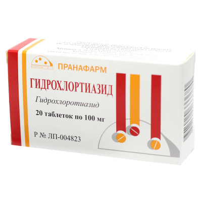 ГИДРОХЛОРТИАЗИД ТАБ 100МГ №20/ПРАНА/ фото в интернет-аптеке Склад Лекарств