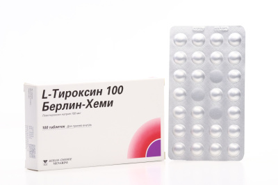L-ТИРОКСИН ТАБ 100МКГ №100/БЕРЛИН ХЕМИ/ фото в интернет-аптеке Склад Лекарств