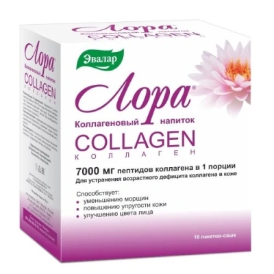 ЛОРА НАПИТОК КОЛЛАГЕН САШЕ №10/ЭВАЛАР/ фото в интернет-аптеке Склад Лекарств