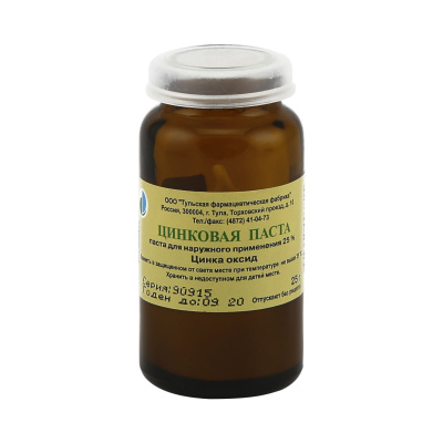 ЦИНКОВАЯ ПАСТА 25Г/ТУЛЬСКАЯ/ фото в интернет-аптеке Склад Лекарств