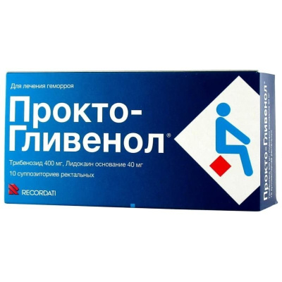 ПРОКТО-ГЛИВЕНОЛ СУПП РЕКТ 400МГ №10 фото в интернет-аптеке Склад Лекарств