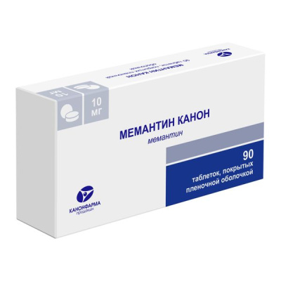 МЕМАНТИН ТАБ П/О 10МГ №90/КАНОНФАРМА/ фото в интернет-аптеке Склад Лекарств
