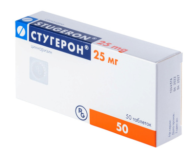 СТУГЕРОН ТАБ 25МГ №50 фото в интернет-аптеке Склад Лекарств