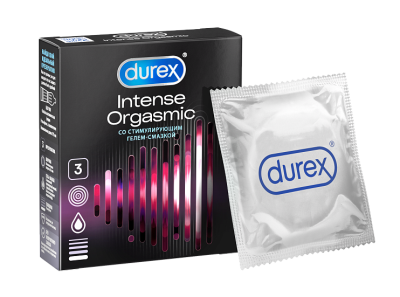 ПРЕЗЕРВАТИВЫ ДЮРЕКС INTENSE ORGASMIC РЕЛЬЕФНЫЕ №3 фото в интернет-аптеке Склад Лекарств