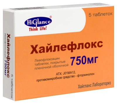 ХАЙЛЕФЛОКС ТАБ П/П/О 750МГ №5 фото в интернет-аптеке Склад Лекарств