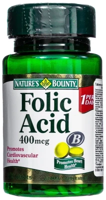 НЭЙЧЕС БАУНТИ ФОЛИЕВАЯ КИСЛОТА 400МКГ ТАБ №100 фото в интернет-аптеке Склад Лекарств