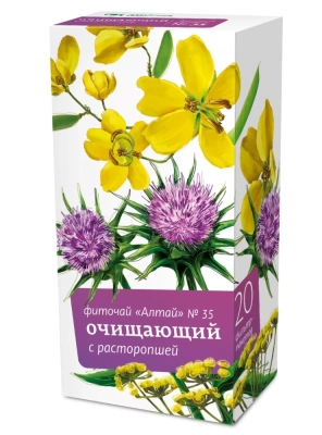 ФИТОЧАЙ АЛТАЙ № 35 ОЧИЩАЮЩИЙ С РАСТОРОПШЕЙ Ф/П 2Г №20 фото в интернет-аптеке Склад Лекарств