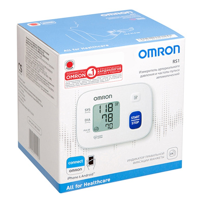 ОМРОН ТОНОМЕТР RS1 НА ЗАПЯСТЬЕ БЕЗ АДАПТЕРА НЕМ-6120-RU фото в интернет-аптеке Склад Лекарств