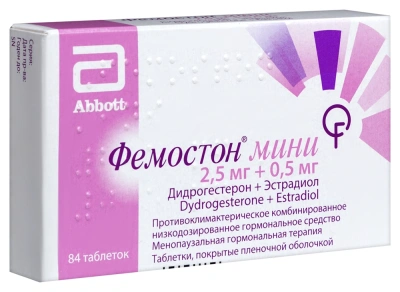 ФЕМОСТОН МИНИ ТАБ П/П/О 2,5МГ+0,5МГ №84 фото в интернет-аптеке Склад Лекарств