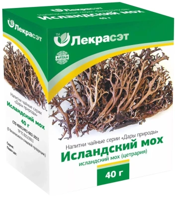 ИСЛАНДСКИЙ МОХ ЧАЙНЫЙ НАПИТОК 40Г/ЛЕКРА-СЭТ/ фото в интернет-аптеке Склад Лекарств