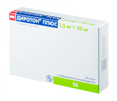 ДИРОТОН ПЛЮС КАПС 1,5МГ+10МГ №28 фото в интернет-аптеке Склад Лекарств