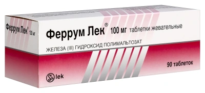 ФЕРРУМ ЛЕК ТАБ ЖЕВ 100МГ №90 Д фото в интернет-аптеке Склад Лекарств