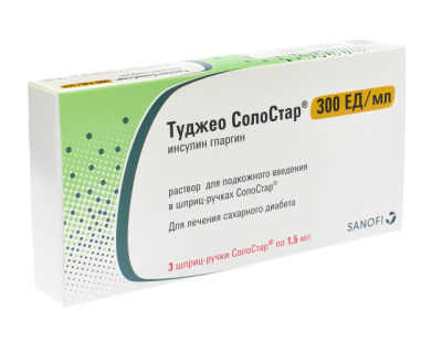 ТУДЖЕО СОЛОСТАР Р-Р П/К 300ЕД/МЛ ШПРИЦ-РУЧКА 1,5МЛ №3 Д фото в интернет-аптеке Склад Лекарств