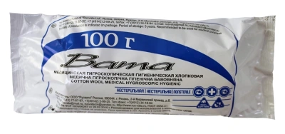 ВАТА МЕД Н/СТ ХИРУРГИЧЕСКАЯ 100Г/УПС/ фото в интернет-аптеке Склад Лекарств