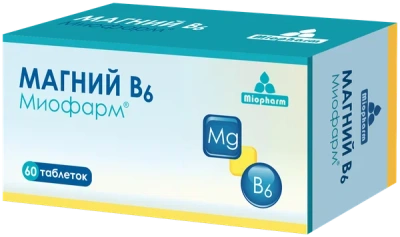 МАГНИЙ В6 МИОФАРМ ТАБ МАССОЙ 750МГ №60 фото в интернет-аптеке Склад Лекарств