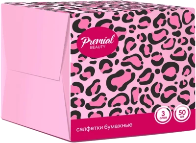 САЛФЕТКИ PREMIAL КОСМЕТ.3-ХСЛ КОРОБ. №50 фото в интернет-аптеке Склад Лекарств