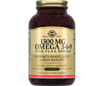 СОЛГАР КОМПЛЕКС ЖИРНЫХ КИСЛОТ ОМЕГА 3-6-9 КАПС 1300МГ №60 фото в интернет-аптеке Склад Лекарств